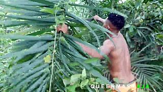 Bbw ebony rewards bush fuck after firewood help!