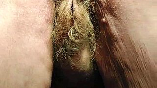 granny rams dildo deep in her hairy german beaver