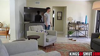 Step mom caught cheating now fucks step son deep and hard