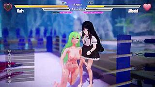 Lesbians Finger Kiss Squirt Pussy Battle