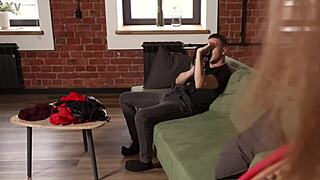 big natural tits milf blindfolded and rough fucked deep by stepson in homemade closeup