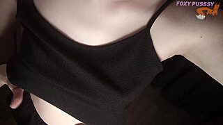 my modest stepsis lets me suck her puffy nipples closeup