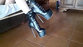 i adore my ankle boots and blue high heels