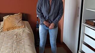 hidden cam catches stepmom groping her wet pussy excitedly