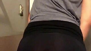 Hey, isn't this sexy petite teen's spandex ass just teasing perfection?