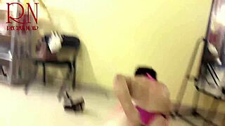 Regina Noir yoga office cameltoe. Curvy secretary pussy tease cam 3