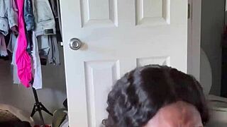 her sloppy wet spit feels so good on my cock this morning