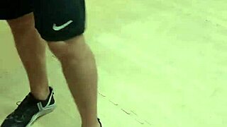 My friend and i seduced the sports coach in our steamy lesbian workout session together