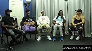 Gangbang Creampie Riley Moon's Pussy Overflowing Cum
