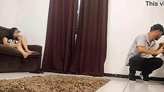 dressed no panties i beg technician to fuck my wet brazilian pussy hard