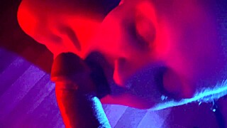 squeezing natural tits unleashes her wet pussy drip