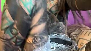 Ever heard a German goth tease her shaved pussy with dirty talk?