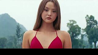 Devon Aoki Flaunts Red Bikini