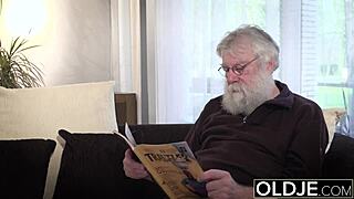 Grandpa rams young tight pussy!