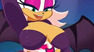 Rouge the Bat Takes Huge Cock Deep in Her Heroes Outfit!
