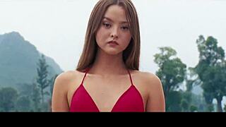 Devon Aoki Flaunts Red Bikini