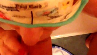 my submissive piss drinking slut gulps every drop after shower blowjob