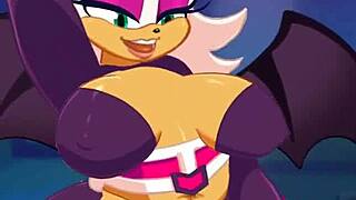 Rouge the Bat Takes Huge Cock Deep in Her Heroes Outfit!