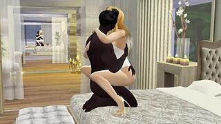 sims 4 anniversary blonde wife cheats with black monster cock
