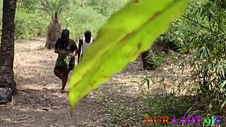 Wow! African BBW Foursome Pounds Bush Xmas Rituals Wildly!