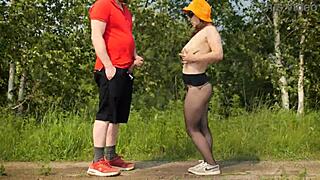 omg wanna see a dirty glasses milf slave ripped clothes pantyhose outdoor ass worship by stranger?