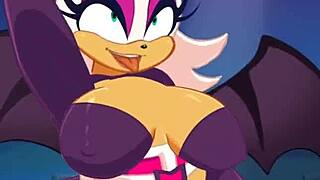 Rouge the Bat Takes Huge Cock Deep in Her Heroes Outfit!