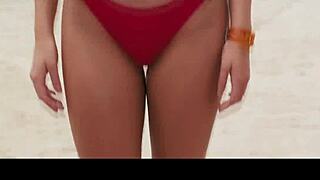 Devon Aoki Flaunts Red Bikini
