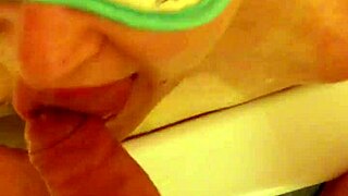 my submissive piss drinking slut gulps every drop after shower blowjob