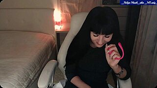 Sexy milf helga muah strips lingerie teasing perky nipples clit and ass