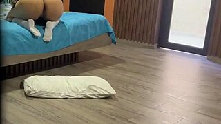 hot pervert catches schoolgirl uniform assfucking herself to huge cumshot