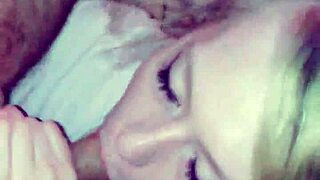my big titted blonde amateur babe gives the sloppiest pov blowjob ever