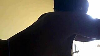 jet lady lover spreads for doggy in tight room ride