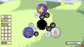 Slime girl strips as monster rips clothes in pussy-teasing game
