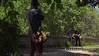 Spanish Hottie Public Gangbang