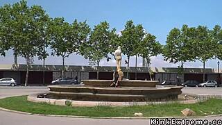 Spanish Hottie Public Gangbang
