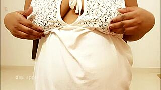 Hey, check out this chubby indian maid's big boobs