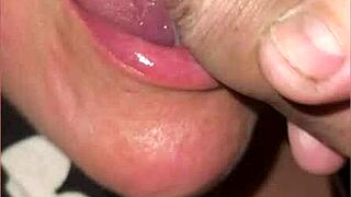 Fill My Mouth With Cum! Sloppy Deepthroat Facial Swallowing