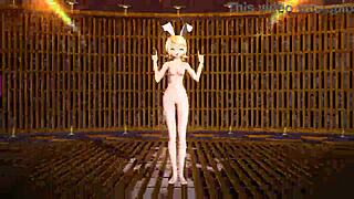 kagamine rin's alien bunny nude mod bares huge tits ass