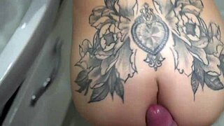 bathroom hardcore anal on best friend's big ass girlfriend close up