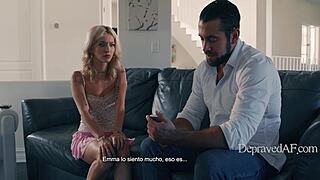 Tiny girl spite-fucks friend's cock revenge