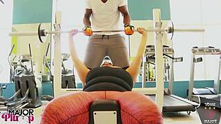 Sofia burns calories then takes hard kitchen fuck from stud