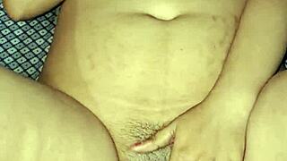 Indian Bhabhi's Wet Pussy Stretched By Huge Dildo In Homemade Fuck
