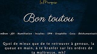 bon toutou french joi femdom cuckold jerk off