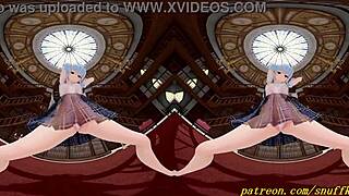 Hentai Suisei dances erotically in immersive vr180 3d hololive animation