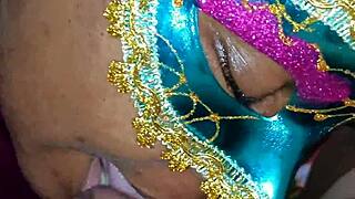 Minha Preta Sucks Cock And Swallows Juicy Ebony Cum Load