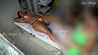 Micro bikini massage shoves deep into my big pussy!