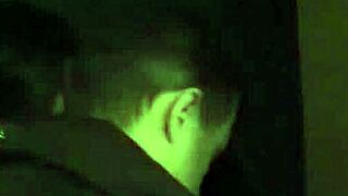 cash-hungry sluts beg for group blowbang facial in steamy pickup threesome!