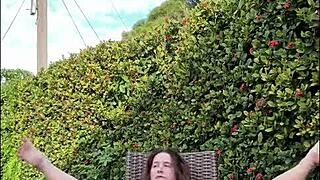 fucking my curvy ass with dildo for hot neighbor to watch