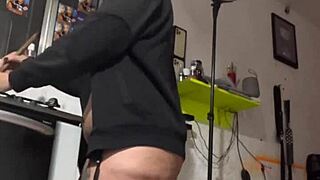 midnight masturbation turns into solo ass and huge tits fingering with brown eyes spread