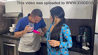 i couldn't wait anymore so i seduced the plumber right in my pajamas since my husband never fucks me enough deepthroat riding missionary cunilingus big clit curvy latina mia montielth